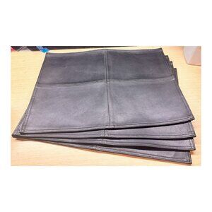 Set of 4 Faux Leather Placemats Place Mats Dining No Tags/ID ~17-3/4” x 12-3/4"